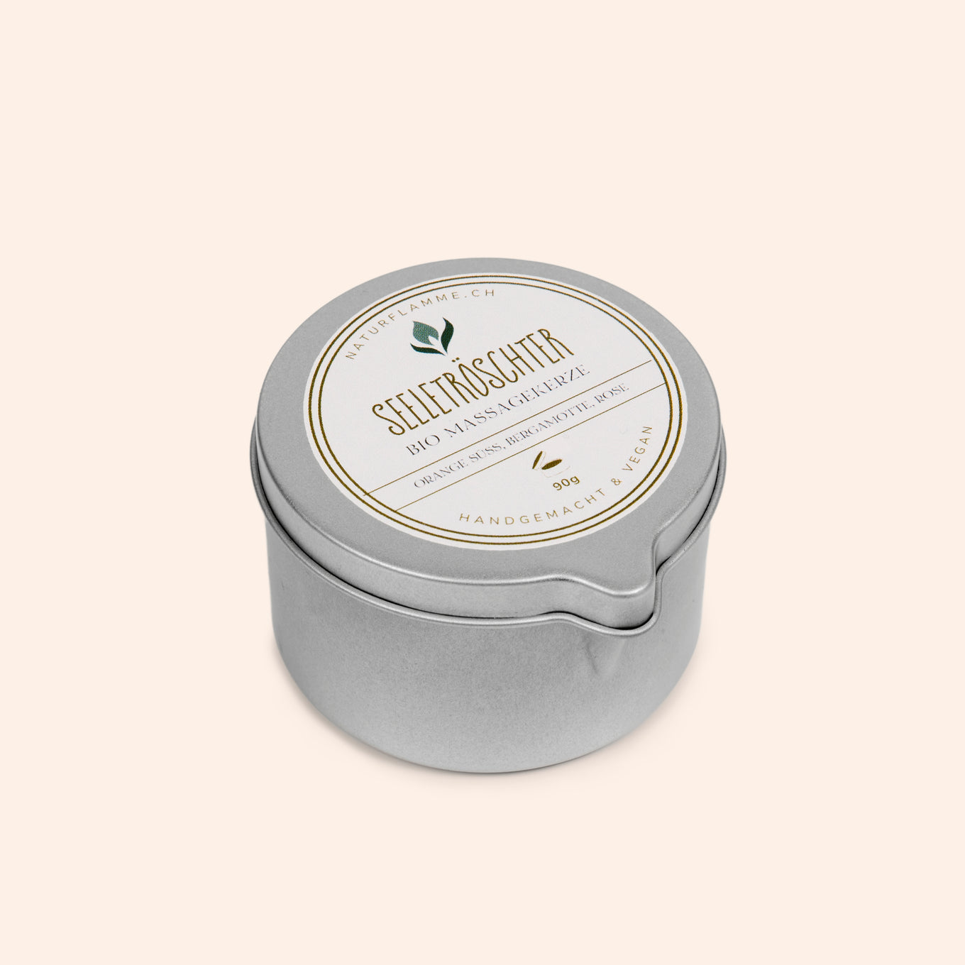 Massagekerze «Seeletröschter» Orange, Bergamotte & Rose Bio