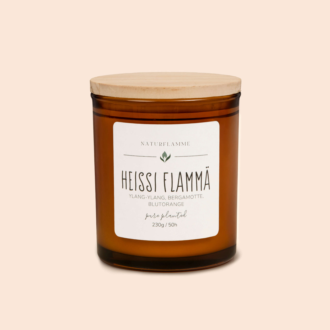 Aphrodisierende Duftkerze «Heissi Flammä» Ylang-Ylang, Bergamotte & Blutorange Bio