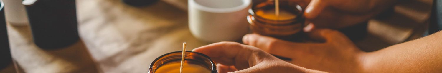 Apothekerglas braun mit Baumwolldocht