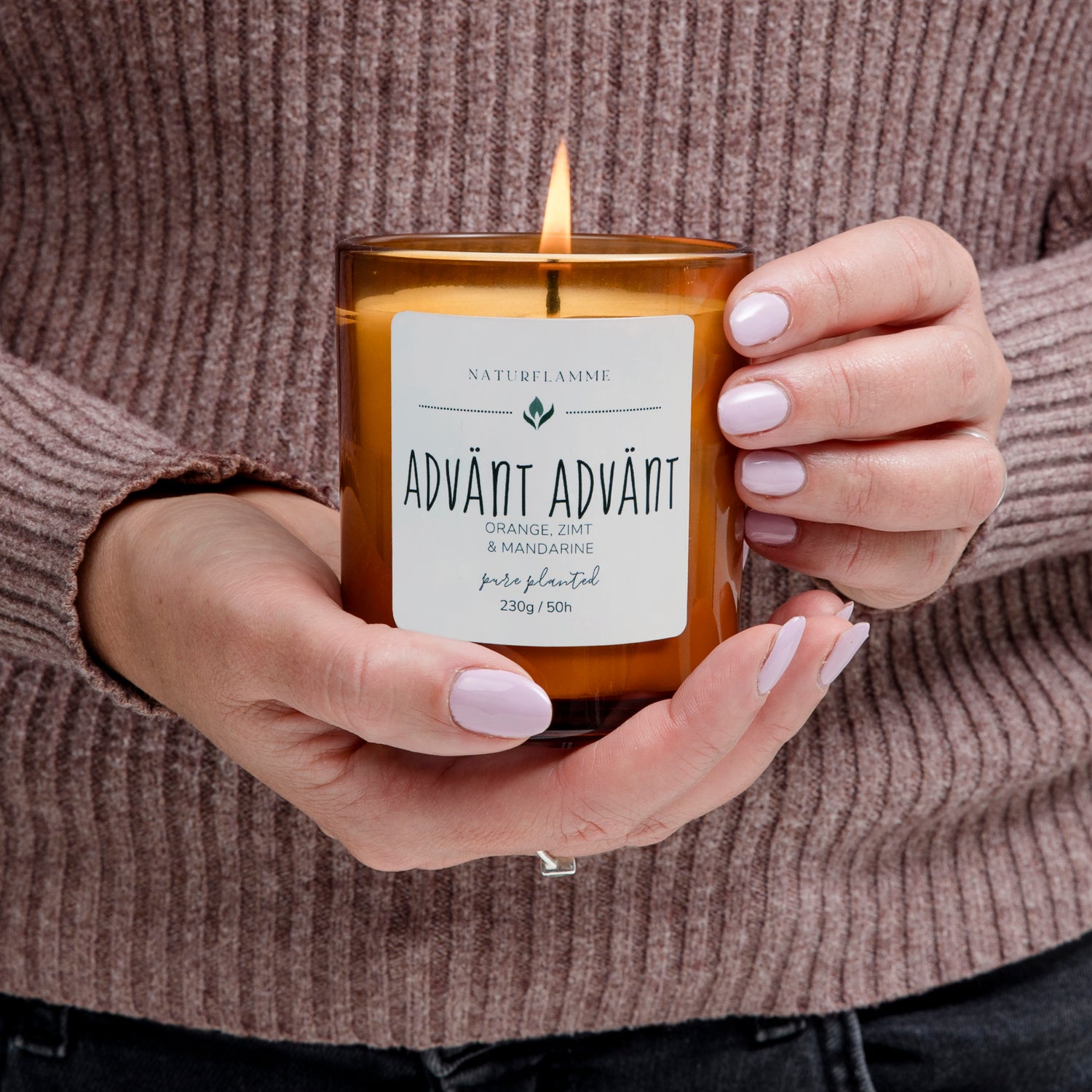 Advent-Duftkerze «Advänt-Advänt» Orange, Zimt, Mandarine Bio