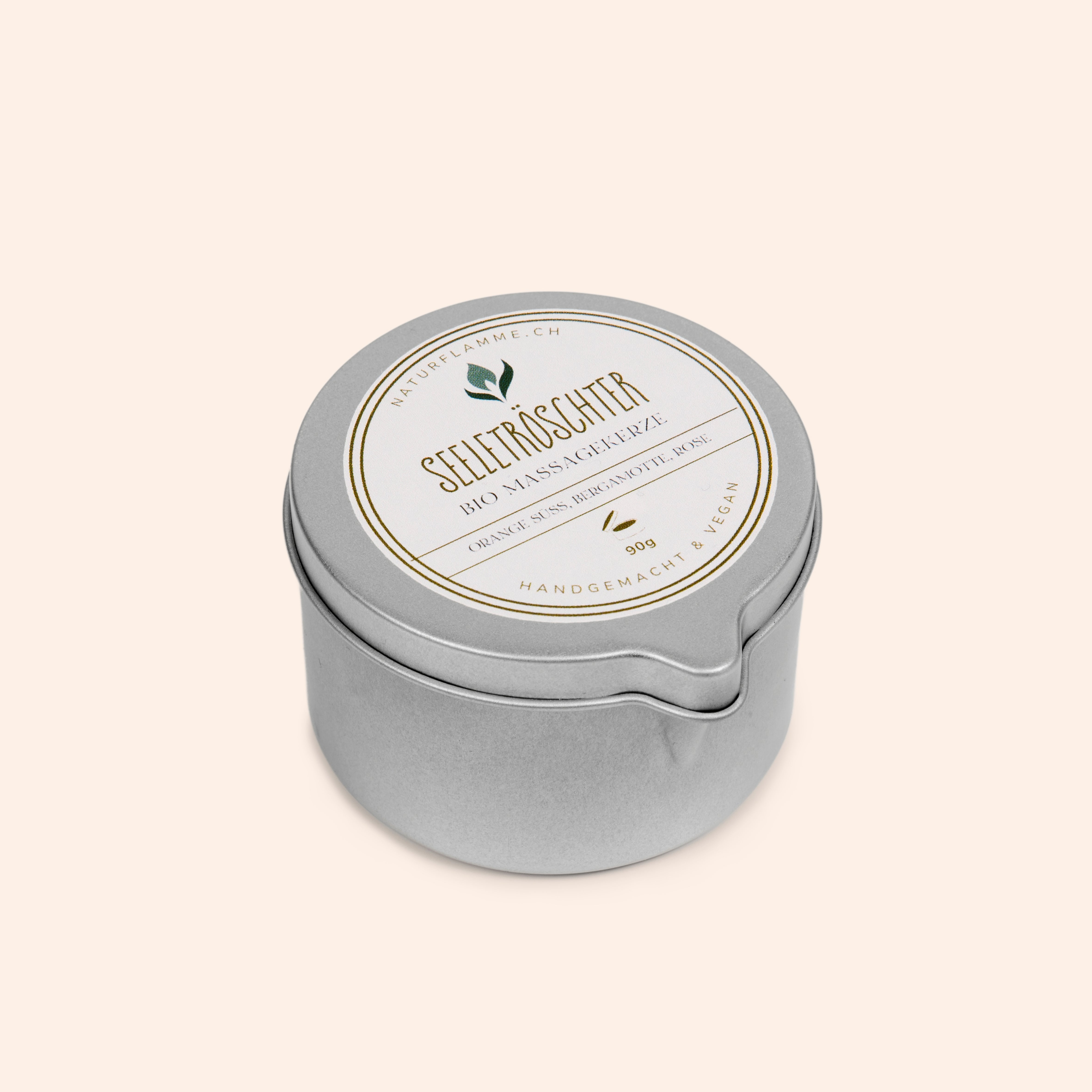 Massagekerze "Seeletröschter" Orange, Bergamotte & Rose Bio
