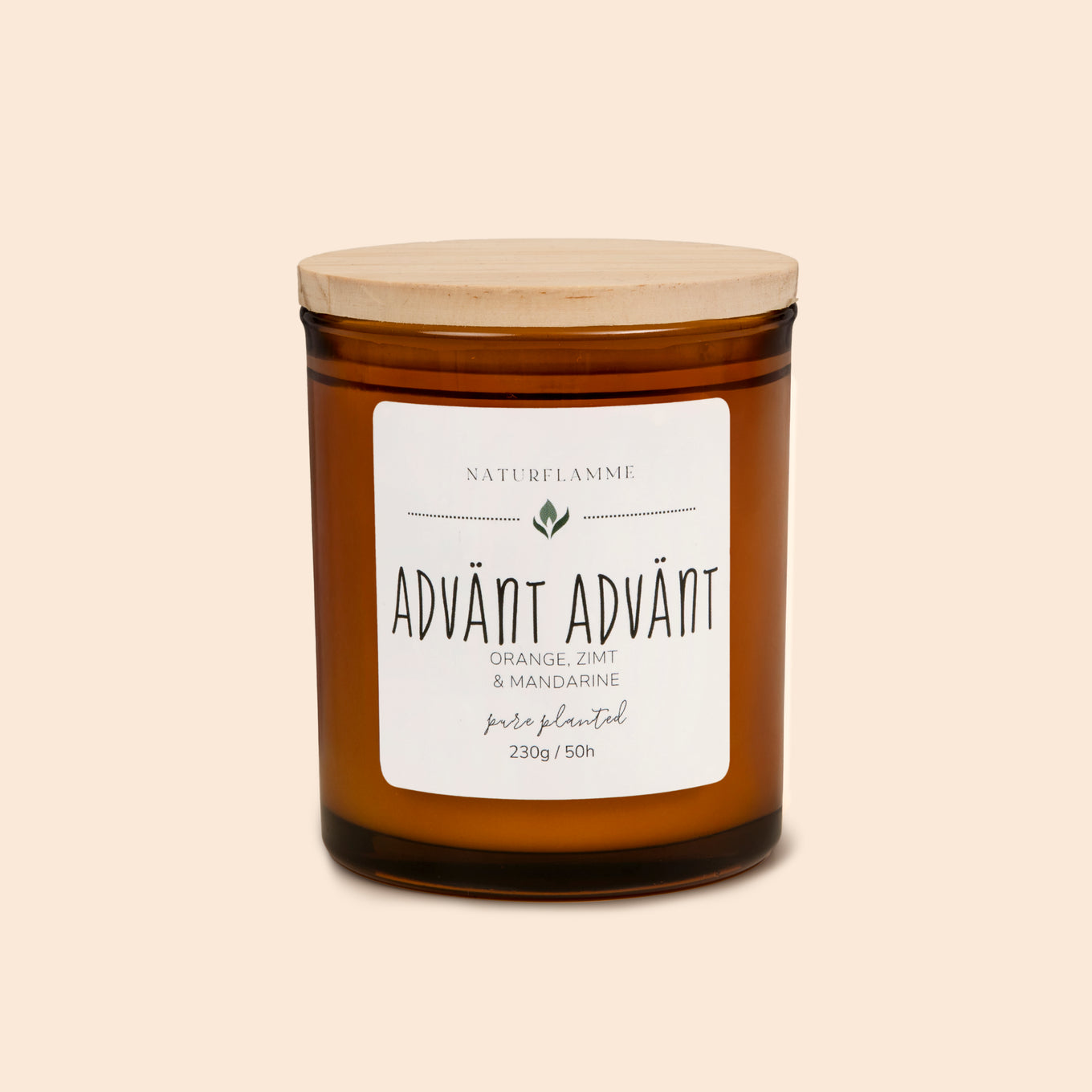 Advent-Duftkerze "Advänt-Advänt" Orange, Zimt, Mandarine Bio