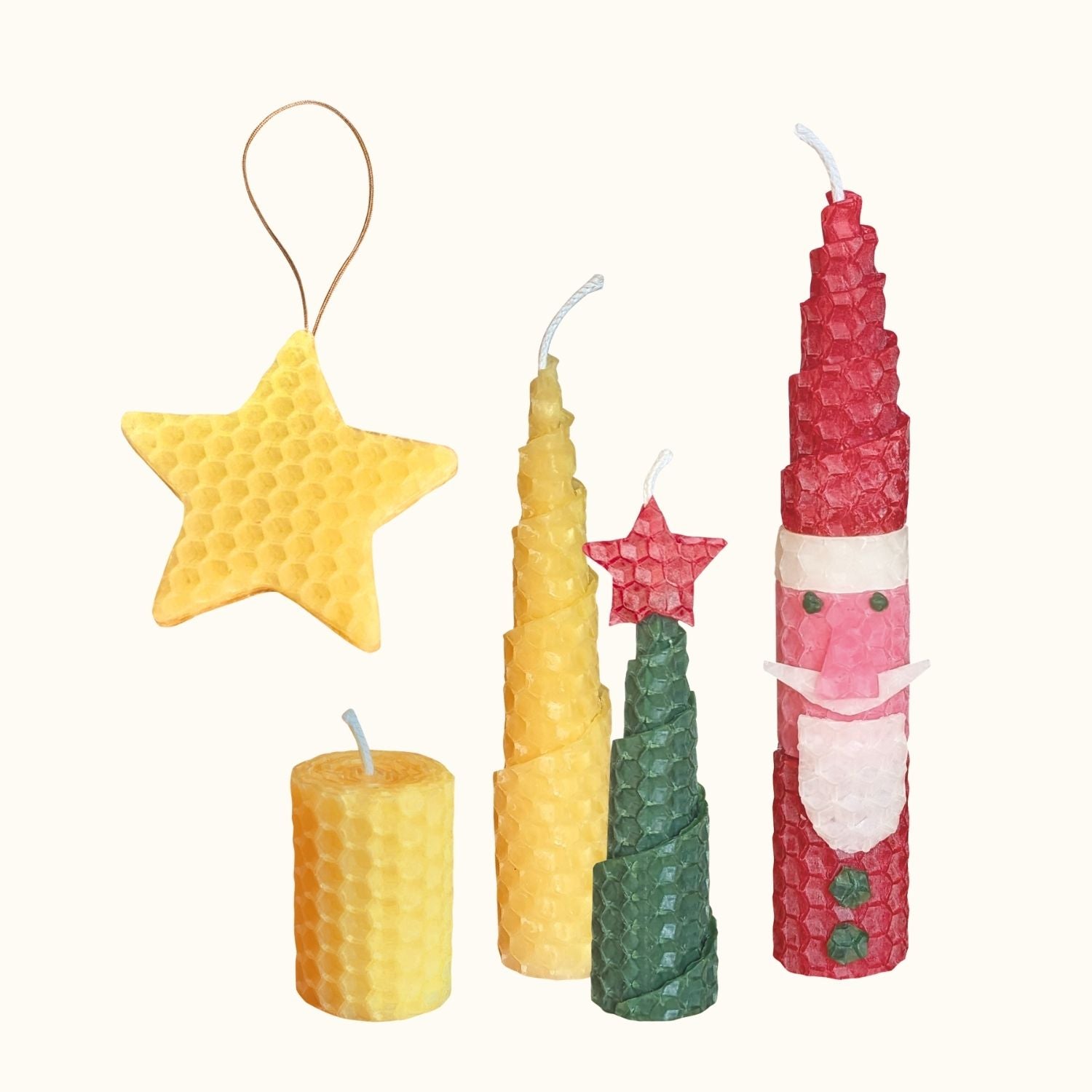 Bienenwaben-Kerzenbastelset bunt