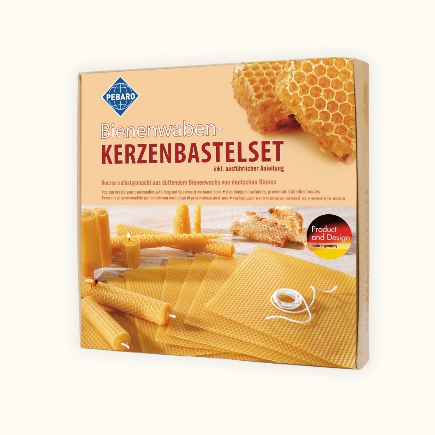 Bienenwaben-Kerzenbastelset