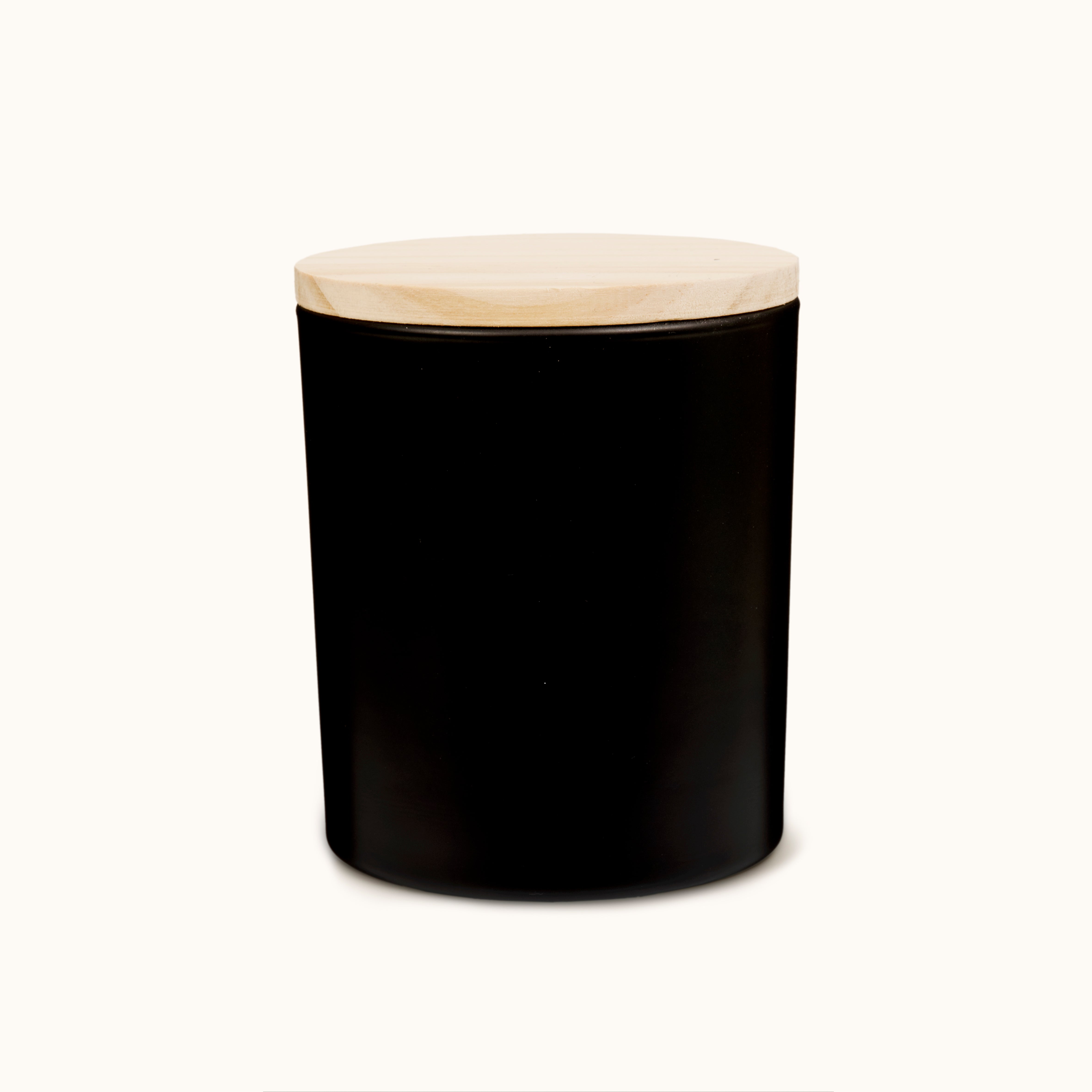 Kerzenglas "Schwarz" 300ml, mit Deckel