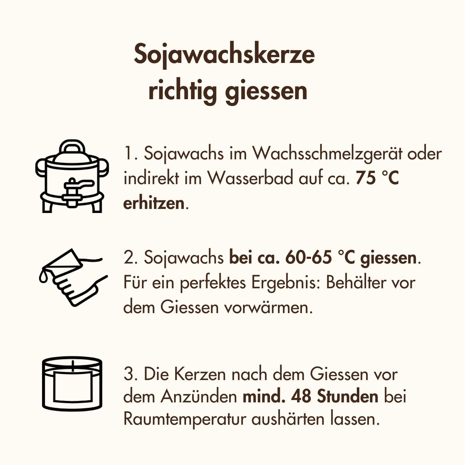 Anleitung Sojawachs giessen