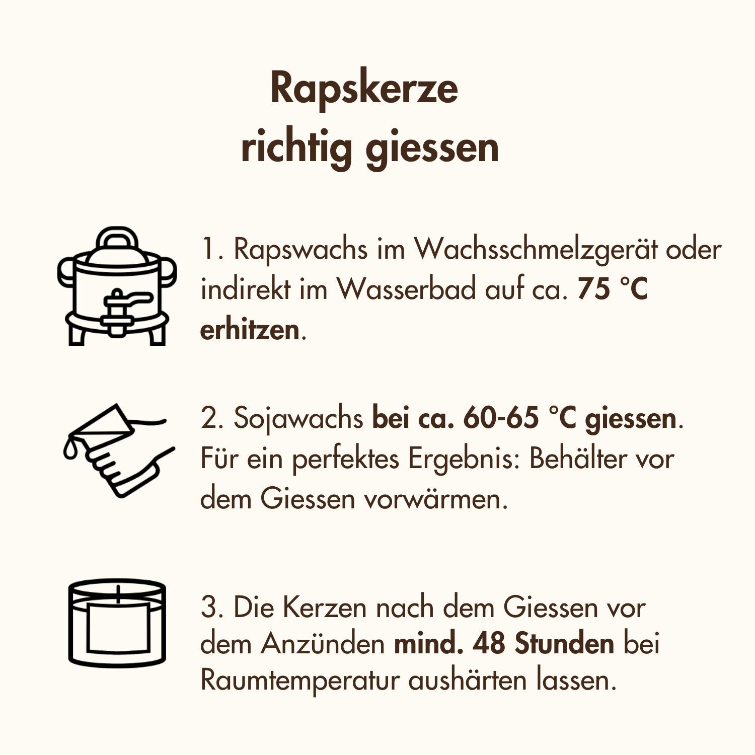 Bio Rapswachs für Behälterkerzen «Keragreen Rapeseed Container»