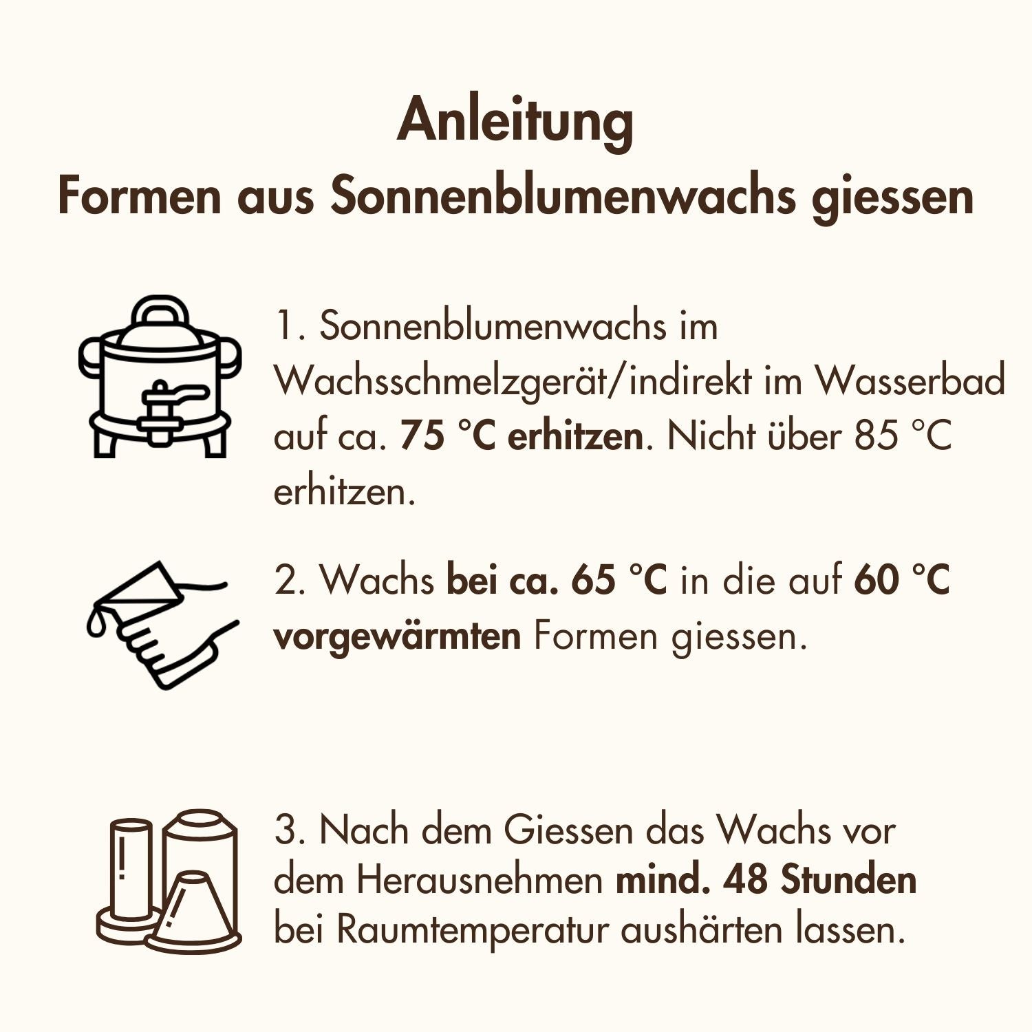 Bio Sonnenblumenwachs «Keragreen Sunflower Pillar» für Standkerzen