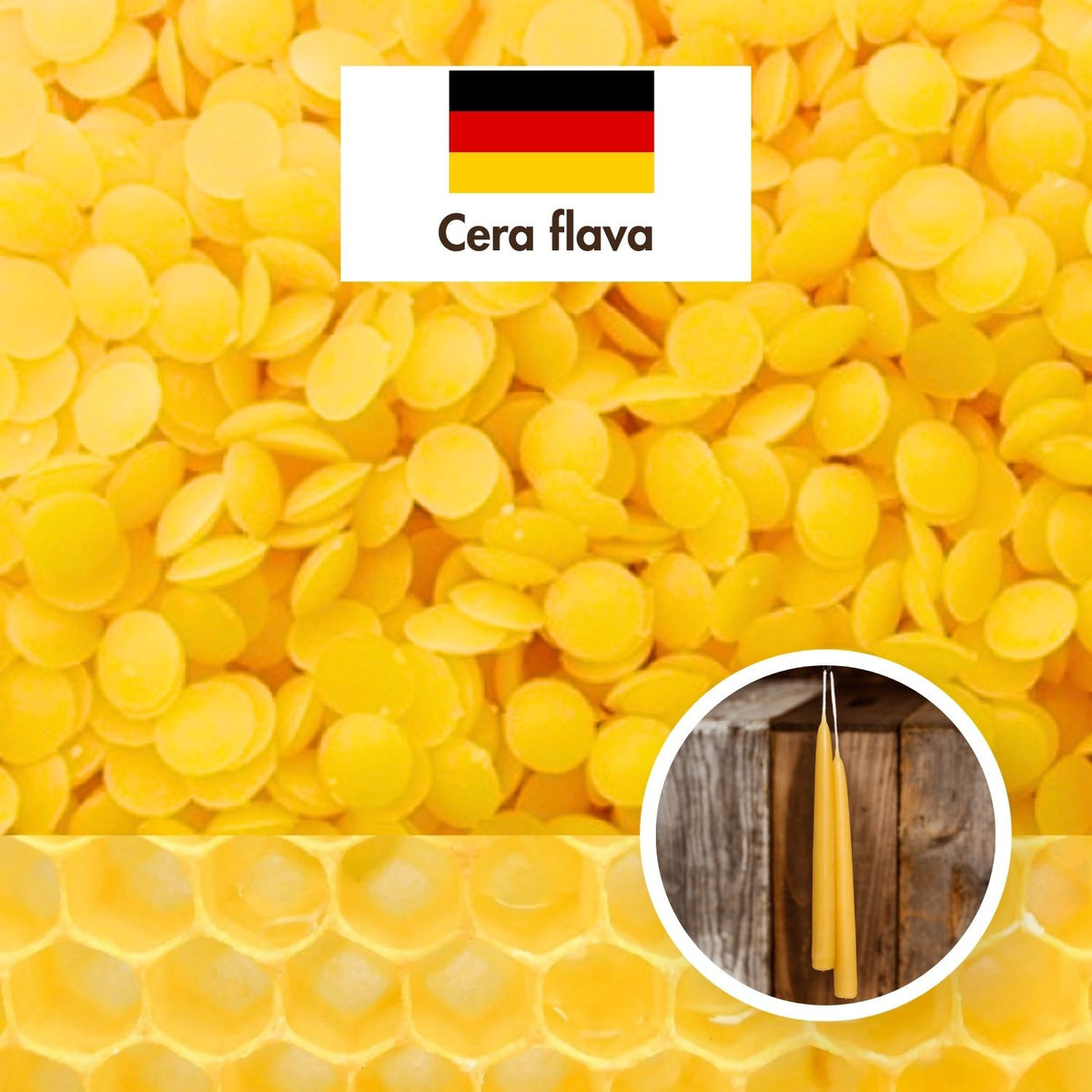 Bienenwachs gelb 100% rein für Standkerzen & zum Kerzen ziehen