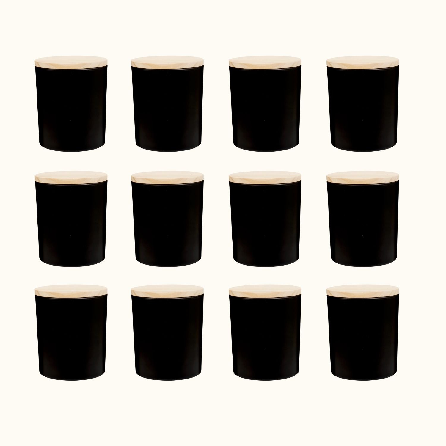 Kerzengläser schwarz matt 300ml 12 Stück
