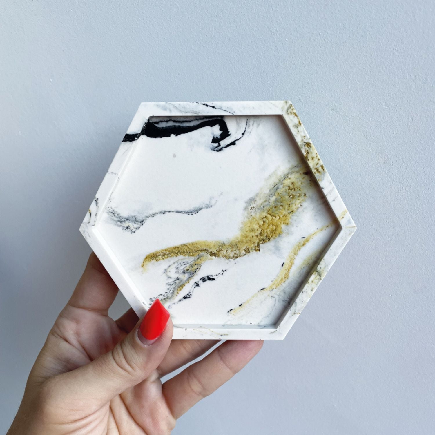 Wiederverwendbare Silikonform Hexagon 11.5 cm x 10 cm